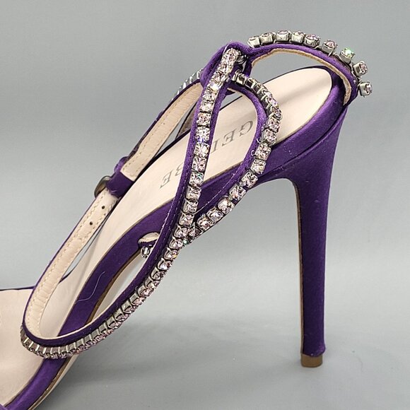 GEDEBE Crystal Embellished Jill Satin Sandals - Picture 14 of 15